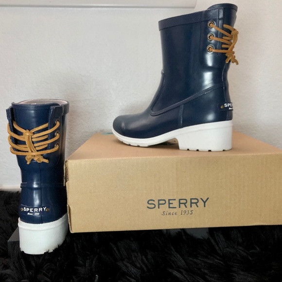 Shoes - Women’s Sperry Aerial Lana Navy Rainboot
